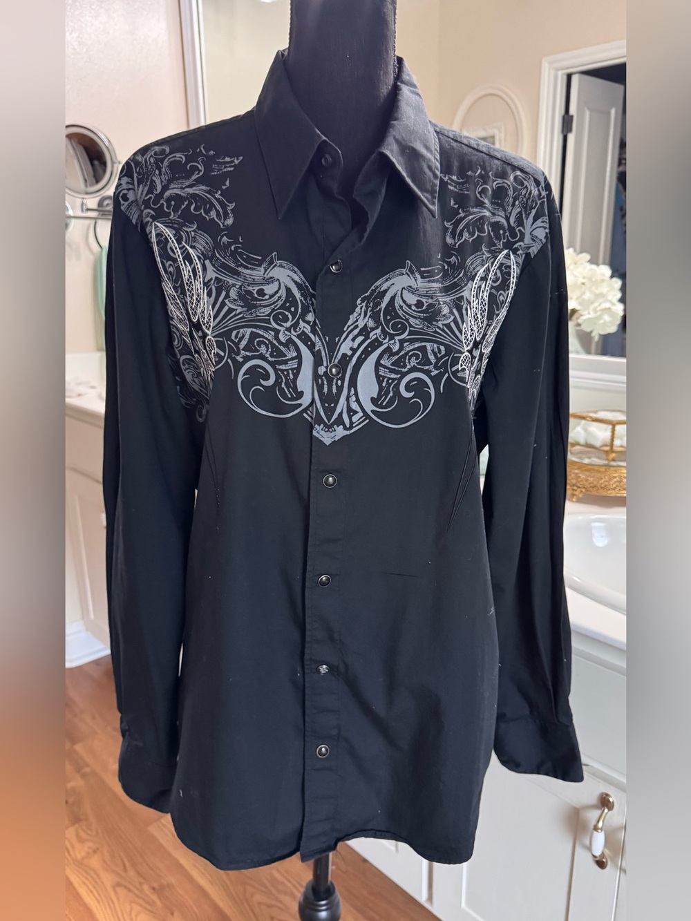 Rock & Roll Black Western Button Shirt